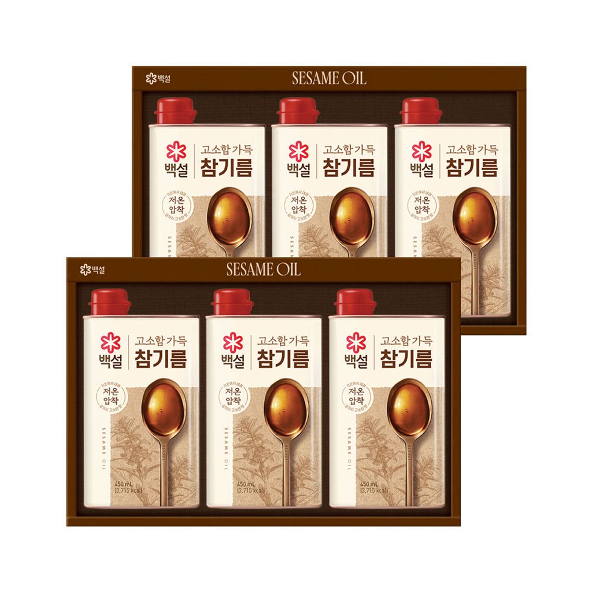 CJ제일제당(CJCHEILJEDANG) [CJ 선물세트] 백설 고소한 참기름 1호 2개 쇼핑백포함