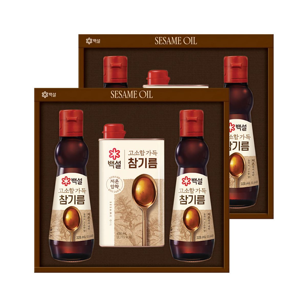 CJ제일제당(CJCHEILJEDANG) [CJ 선물세트] 백설 고소한 참기름 2호 2개 쇼핑백포함