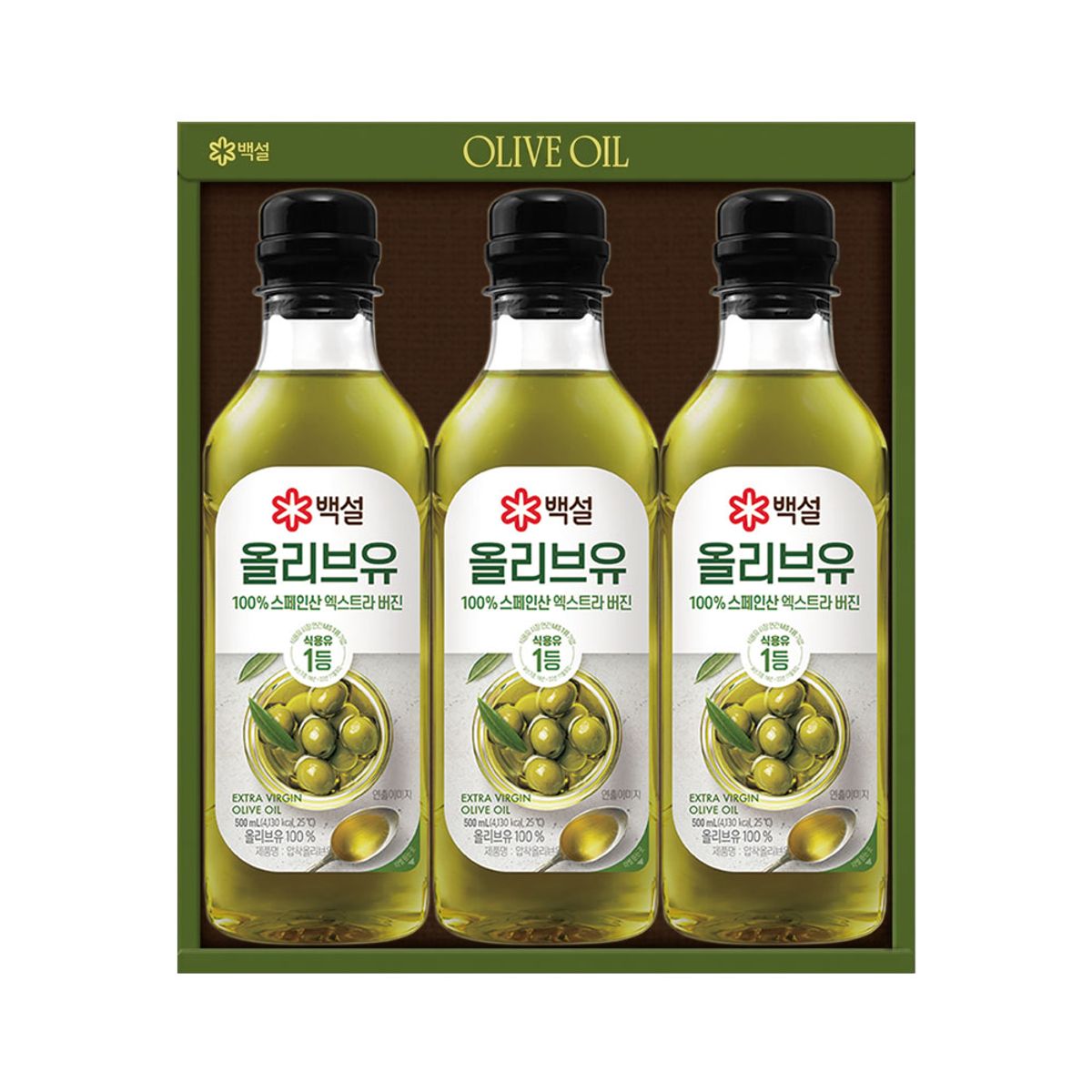 CJ제일제당(CJCHEILJEDANG) [CJ 선물세트] 백설 압착 올리브유 2호 쇼핑백포함
