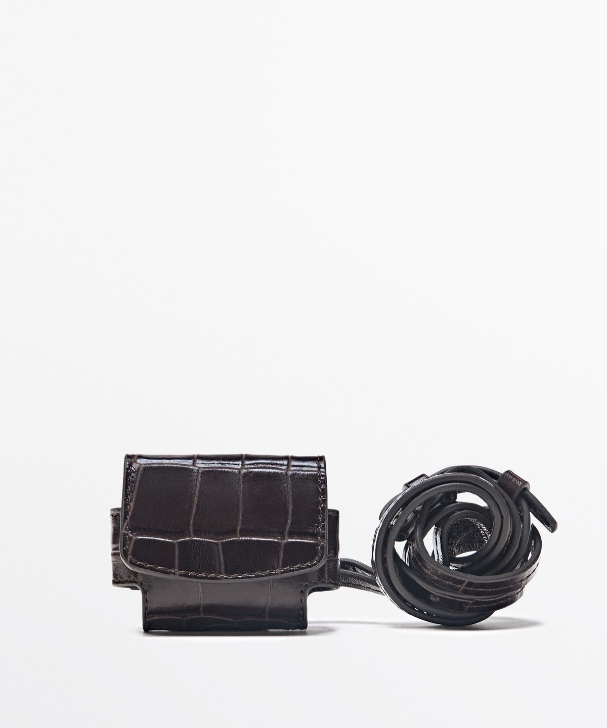 마시모두띠(MASSIMO DUTTI) 텍스처 레더 AirPods 케이스