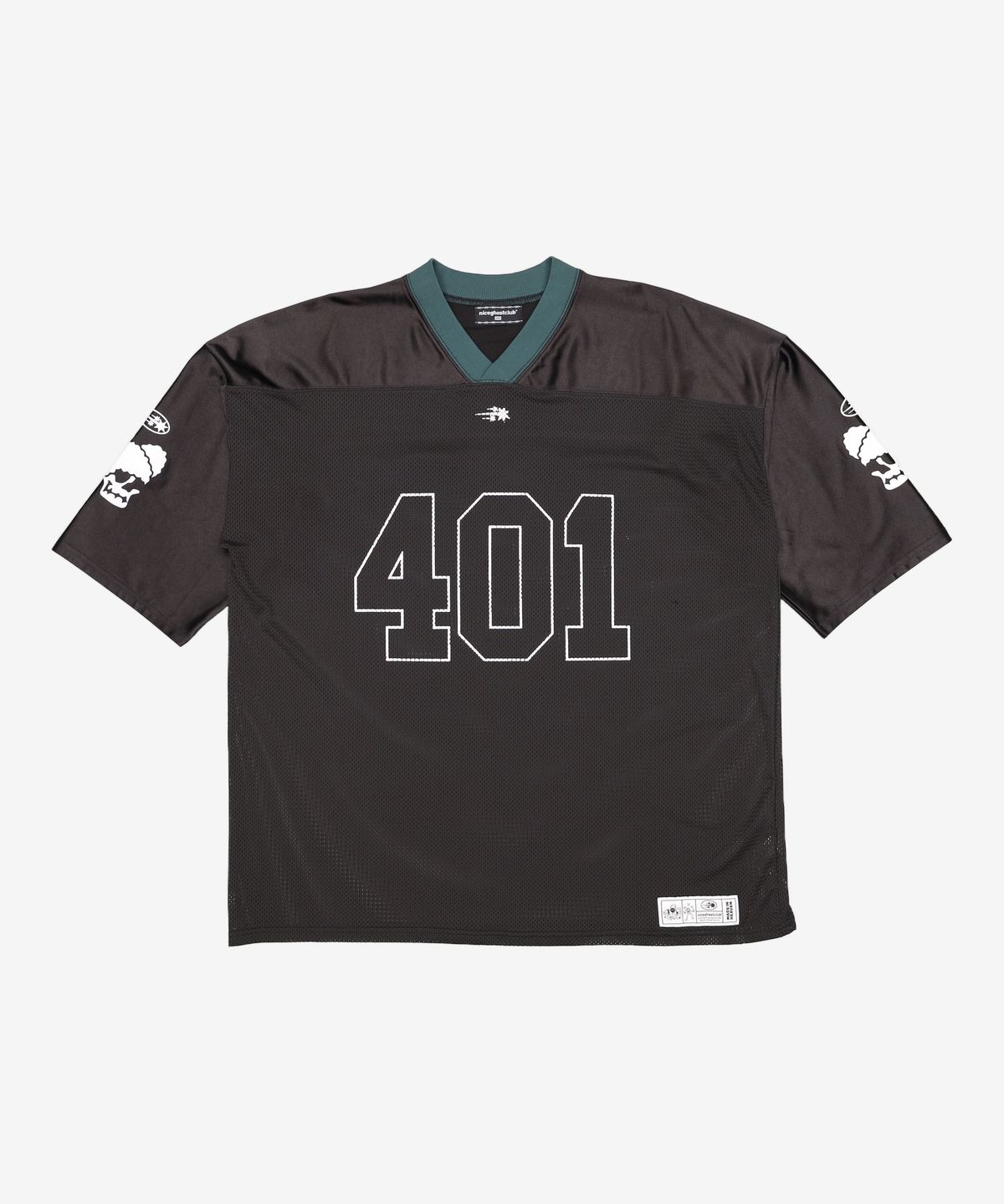 나이스고스트클럽(NICEGHOSTCLUB) DREAMER MESH FOOTBALL HALF JERSEY_BLACK(NG2DMUT515A) L