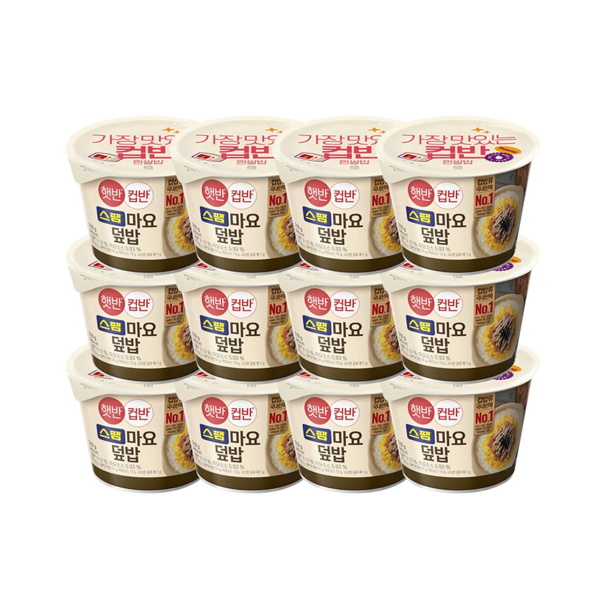 CJ제일제당(CJCHEILJEDANG) 햇반 컵반 컵밥 스팸마요덮밥 219g x12개