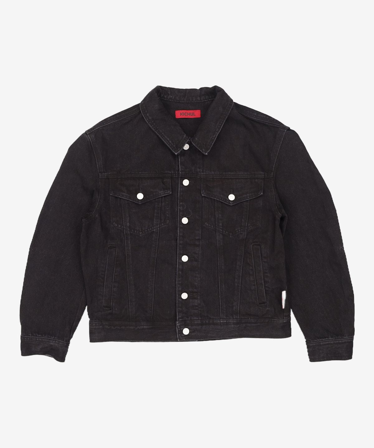 기철(KICHUL) STANDARD DARTS DENIM JACKET (BLACK) XL