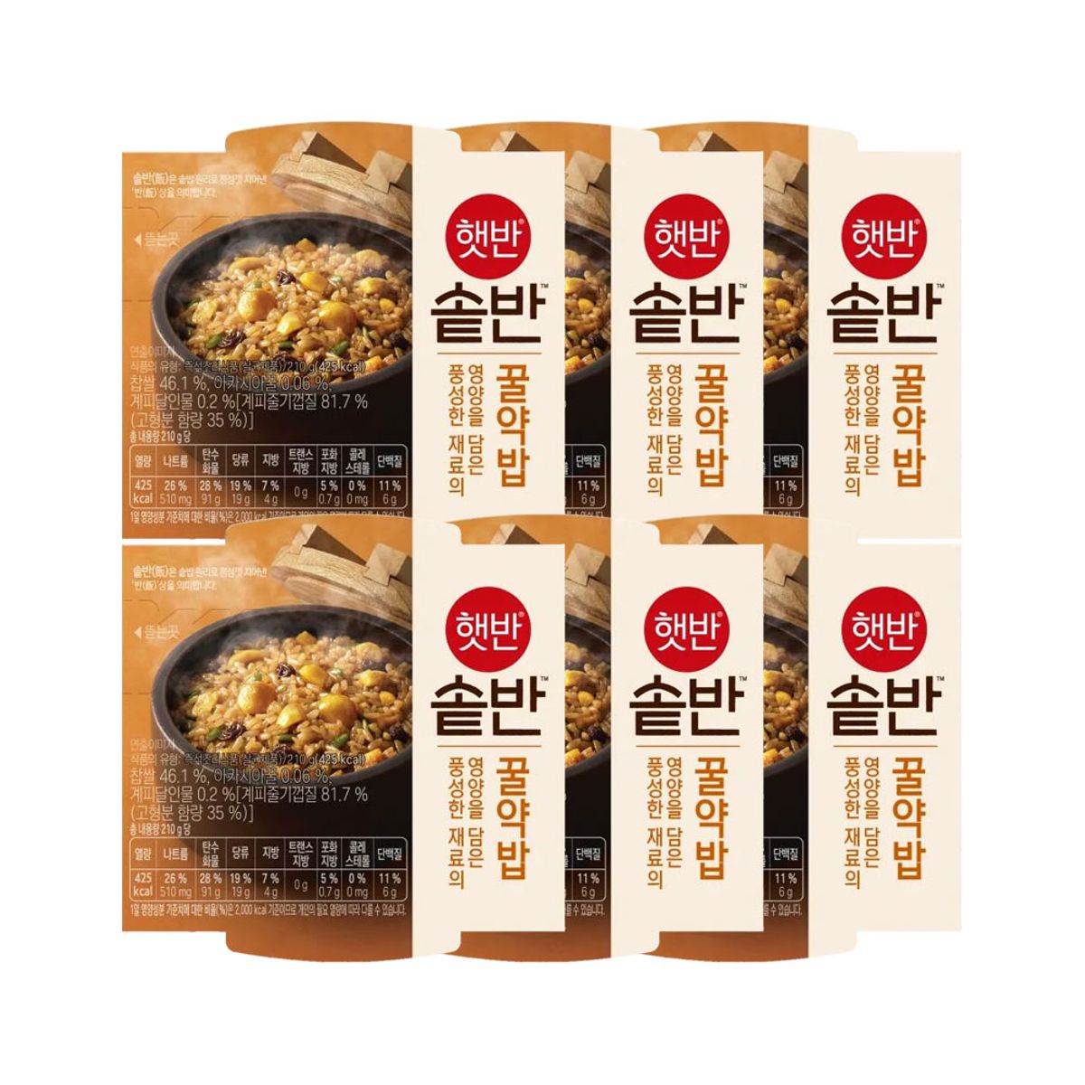 CJ제일제당(CJCHEILJEDANG) 햇반 솥반 꿀약밥 210g x6개