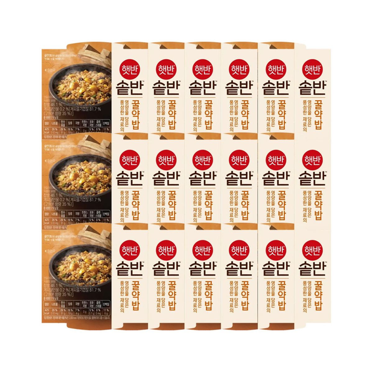 CJ제일제당(CJCHEILJEDANG) 햇반 솥반 꿀약밥 210g x18개