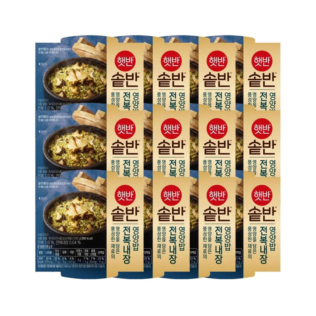 CJ제일제당(CJCHEILJEDANG) 햇반 솥반 전복내장영양밥 200g x12개
