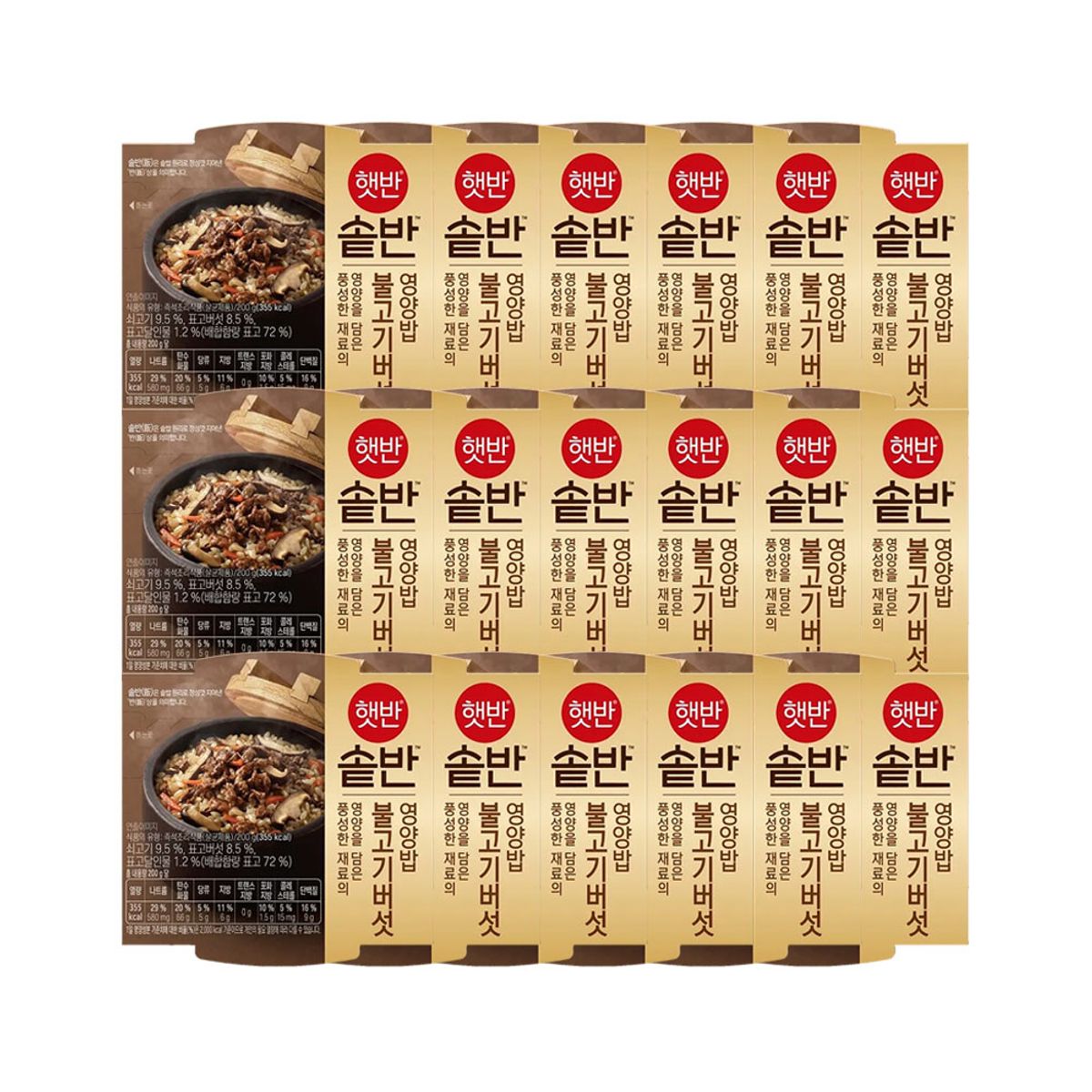 CJ제일제당(CJCHEILJEDANG) 햇반 솥반 불고기버섯영양밥 200g x18개