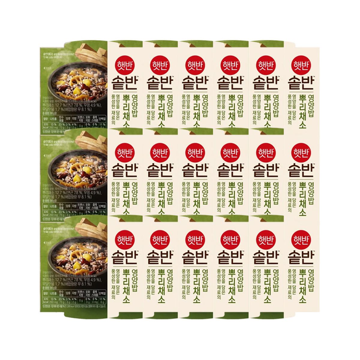 CJ제일제당(CJCHEILJEDANG) 햇반 솥반 뿌리채소영양밥 200g x18개