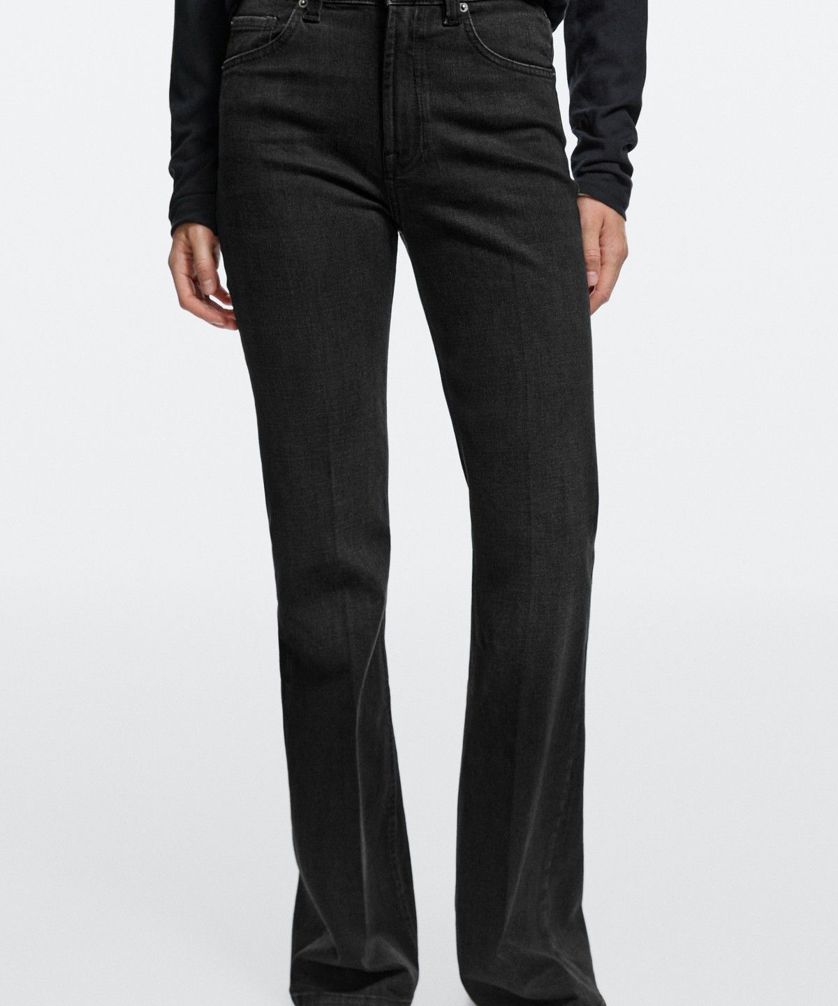 마시모두띠(MASSIMO DUTTI) 하이라이즈 스키니 플레어 진
