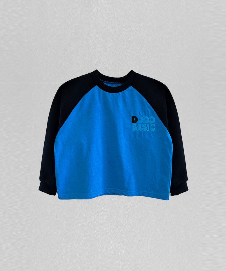 DODO BASIC Reglan T Shirt (Blue/Black)_키즈긴팔티