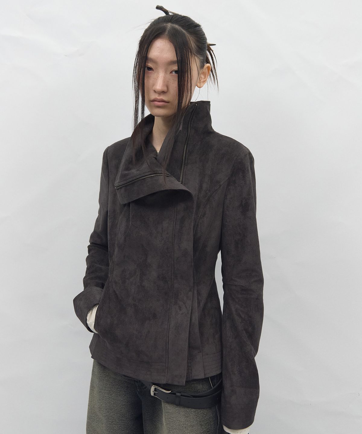 비엘알(BLR) Morph Suede Jacket Grey