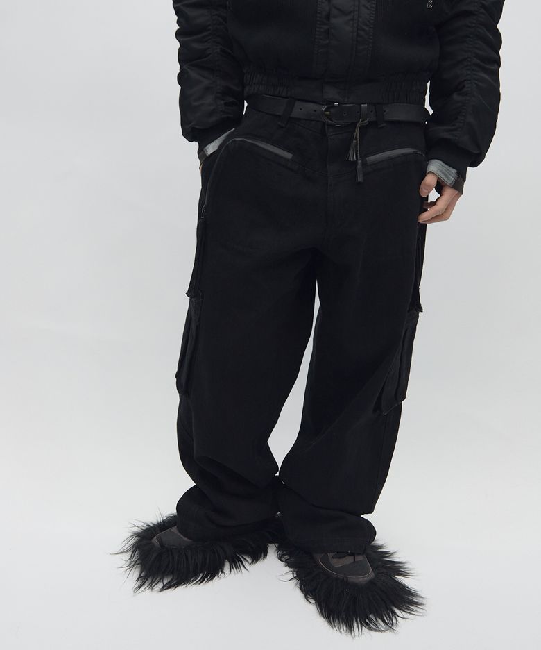 Layered Cargo Structure Pants