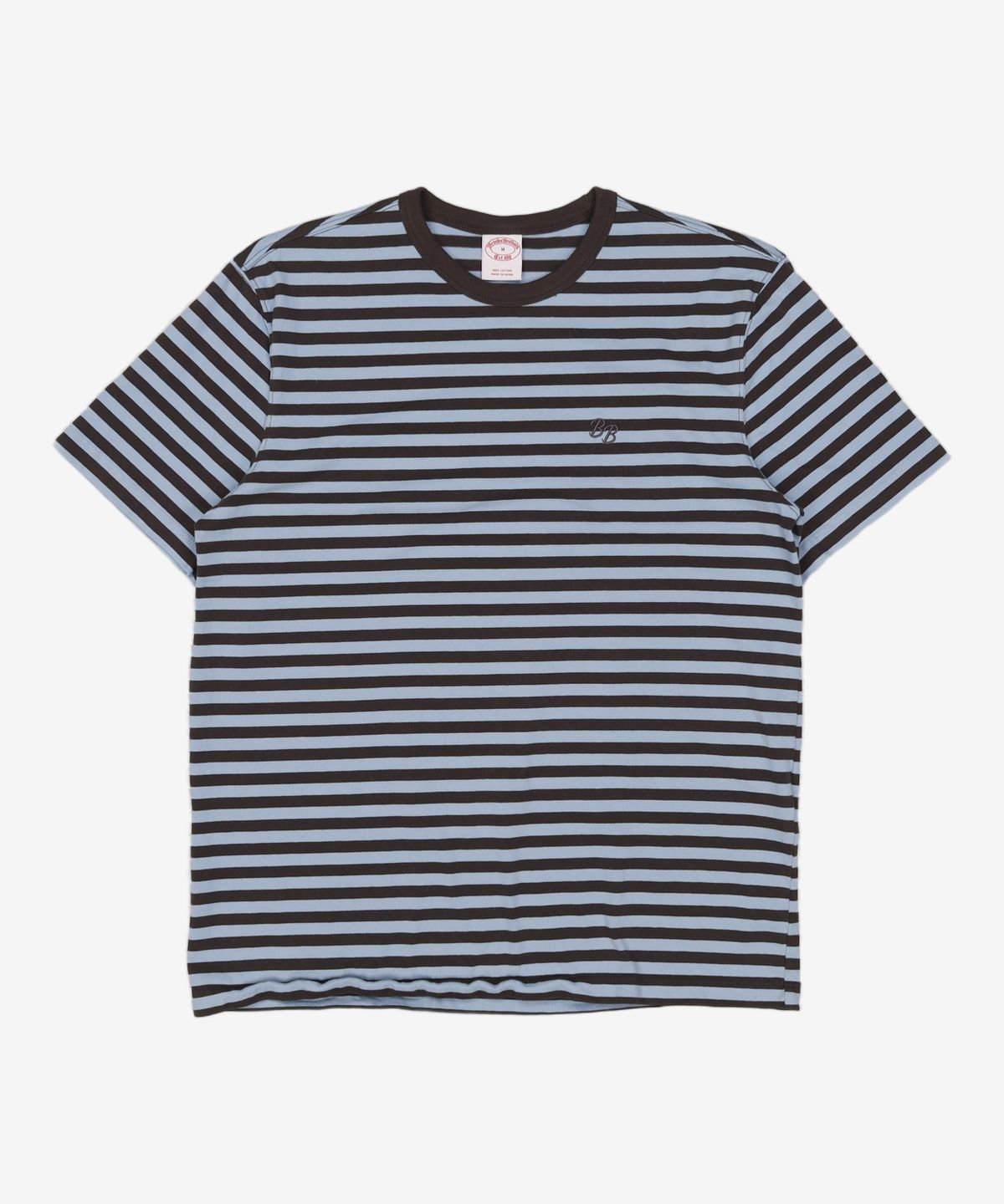브룩스 브라더스(BROOKS BROTHERS) 스트라이프 반팔티셔츠 (블루) (BBNPMOG205) M