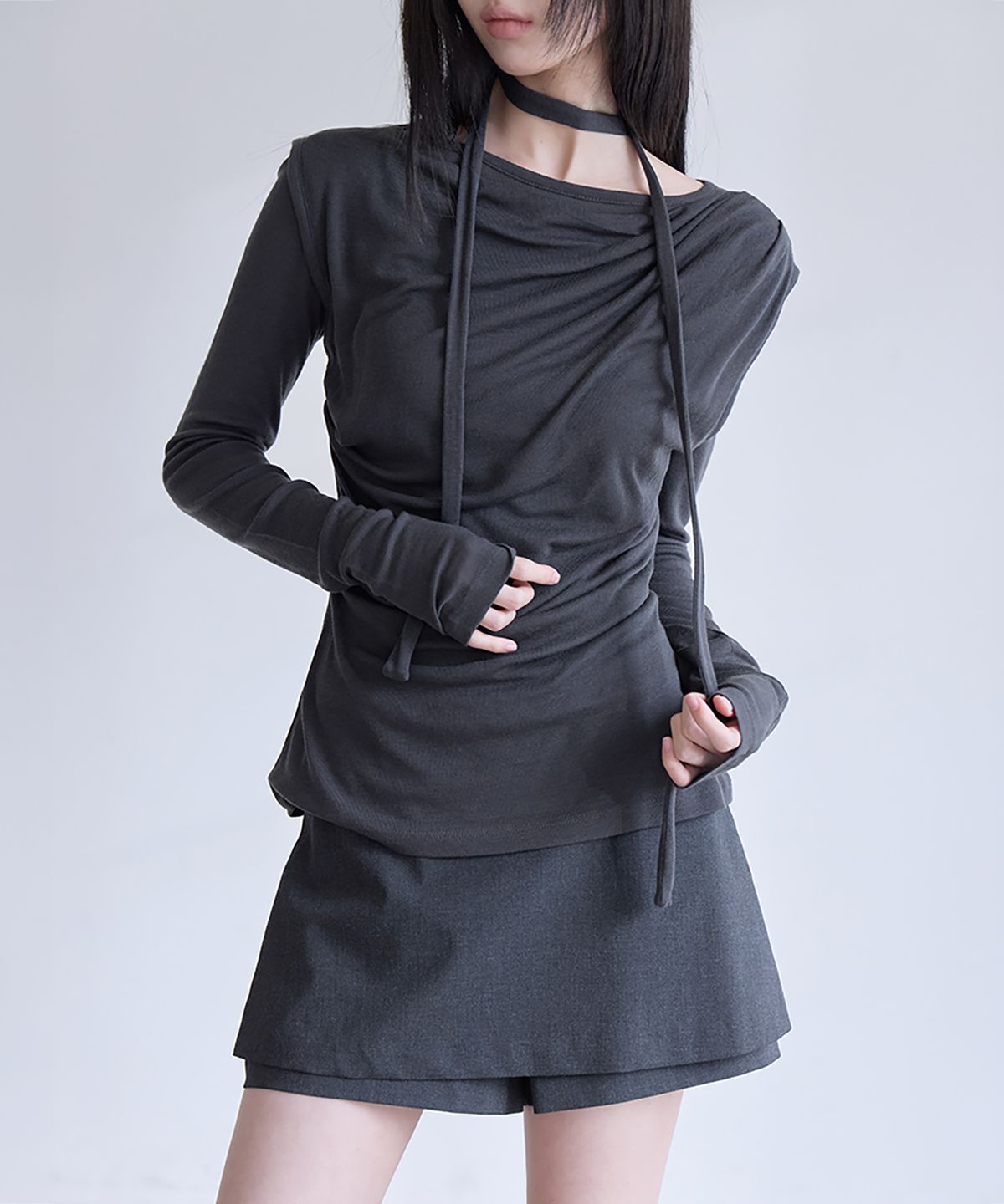 런던다다(LONDONDADA) Draped Wool Layered Tie Set, 3colors
