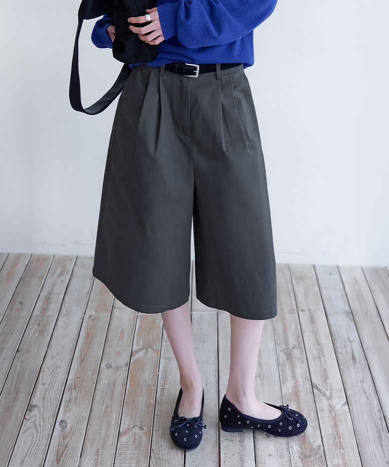Cotton Twill Bermuda Shorts, CHARCOAL