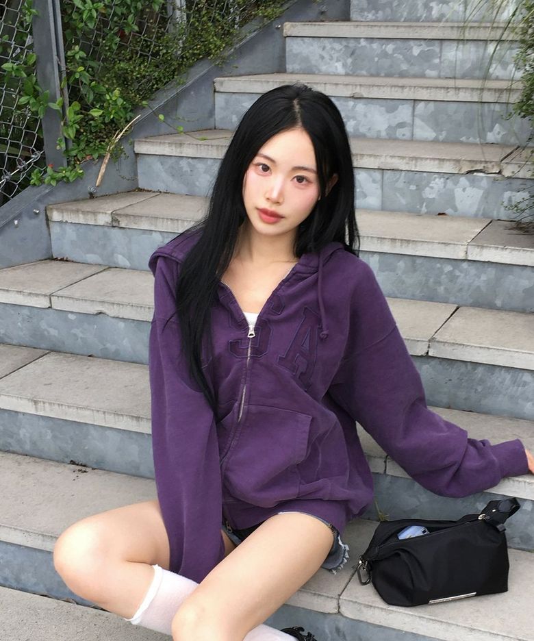 Vintage Dyed USA Hood Zip-up(Over-fit) / WHMZG4991U