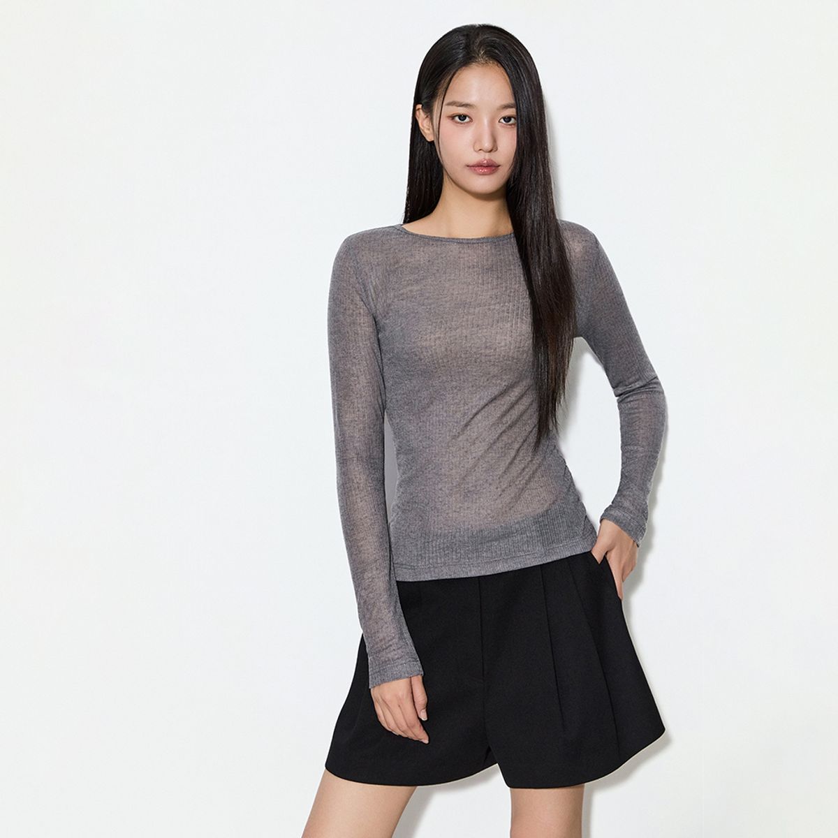 미쏘(MIXXO) 시스루 긴팔 티셔츠_MIWLWGV20A