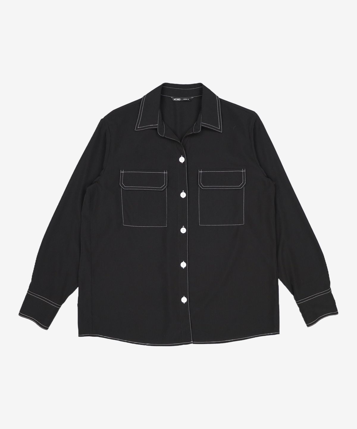 미쏘(MIXXO) 스티치 셔츠 블라우스 MIWBLB321B M