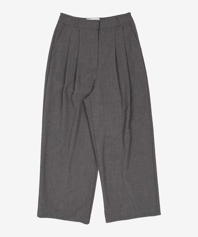 투턱 와이드 슬랙스 [CHARCOAL] / WBE1L11506 S