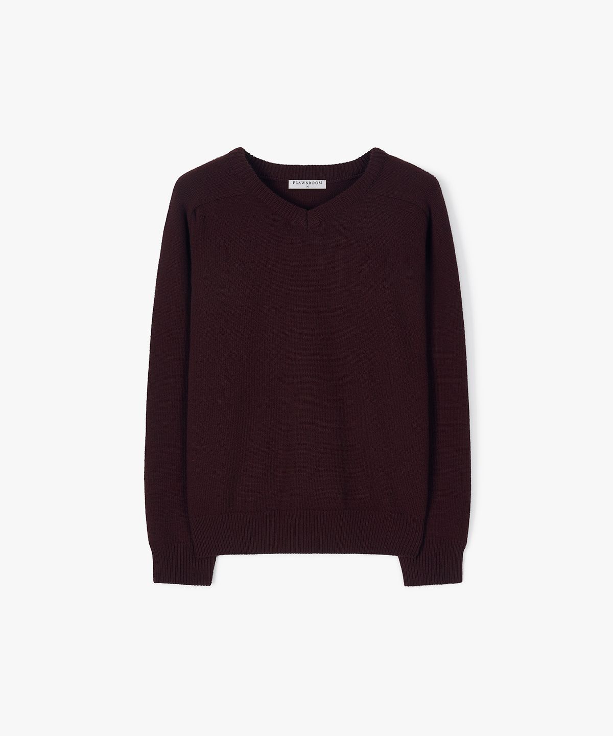 플로즈룸(FLAWSROOM) Fine Wool V Neck Knit WINE