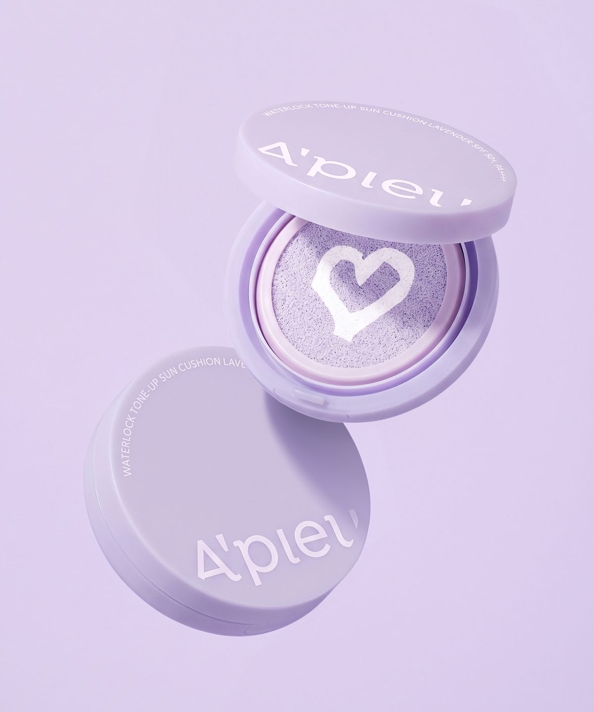 어퓨(APIEU) [2개] 워터락 톤업 선쿠션 라벤더 15g  (SPF50+, PA++++)