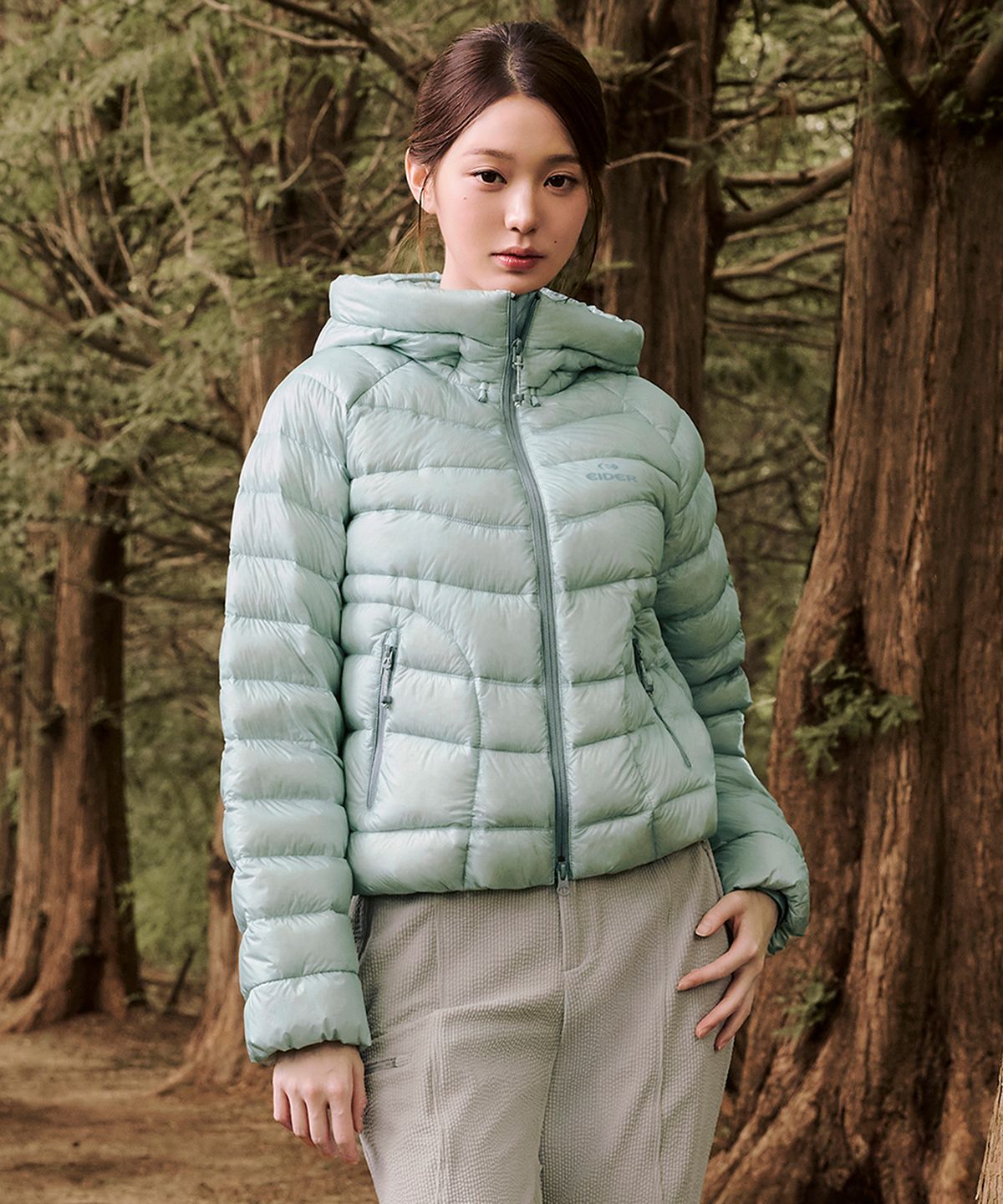 아이더(EIDER) GRATINUM (그래티넘) 여성 라이트 다운 자켓_Light Mint
