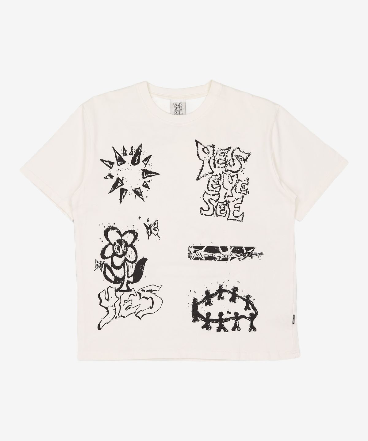 예스아이씨(YESEYESEE) Y.E.S Doodle Tee White S