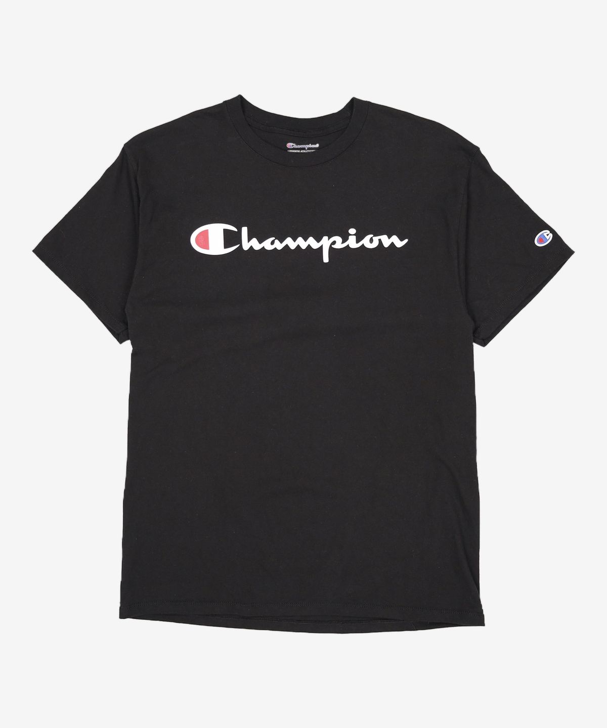 챔피온(CHAMPION) [GT23H] Y06794 그래픽 져지 로고 반팔 티셔츠 - 블랙 M