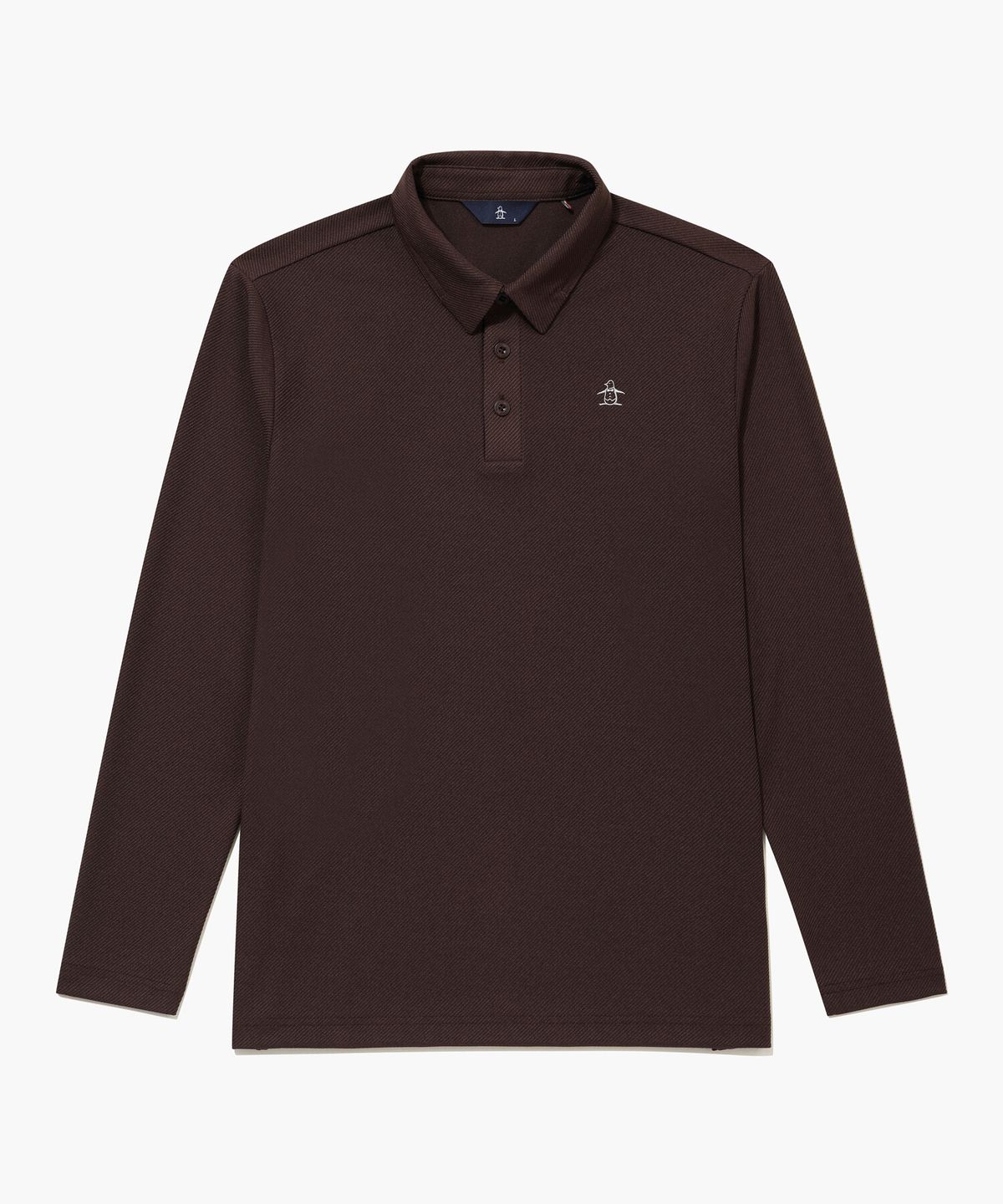 먼싱웨어(MUNSINGWEAR) 남성 조직감 긴팔 티셔츠 브라운 MR321MTL92