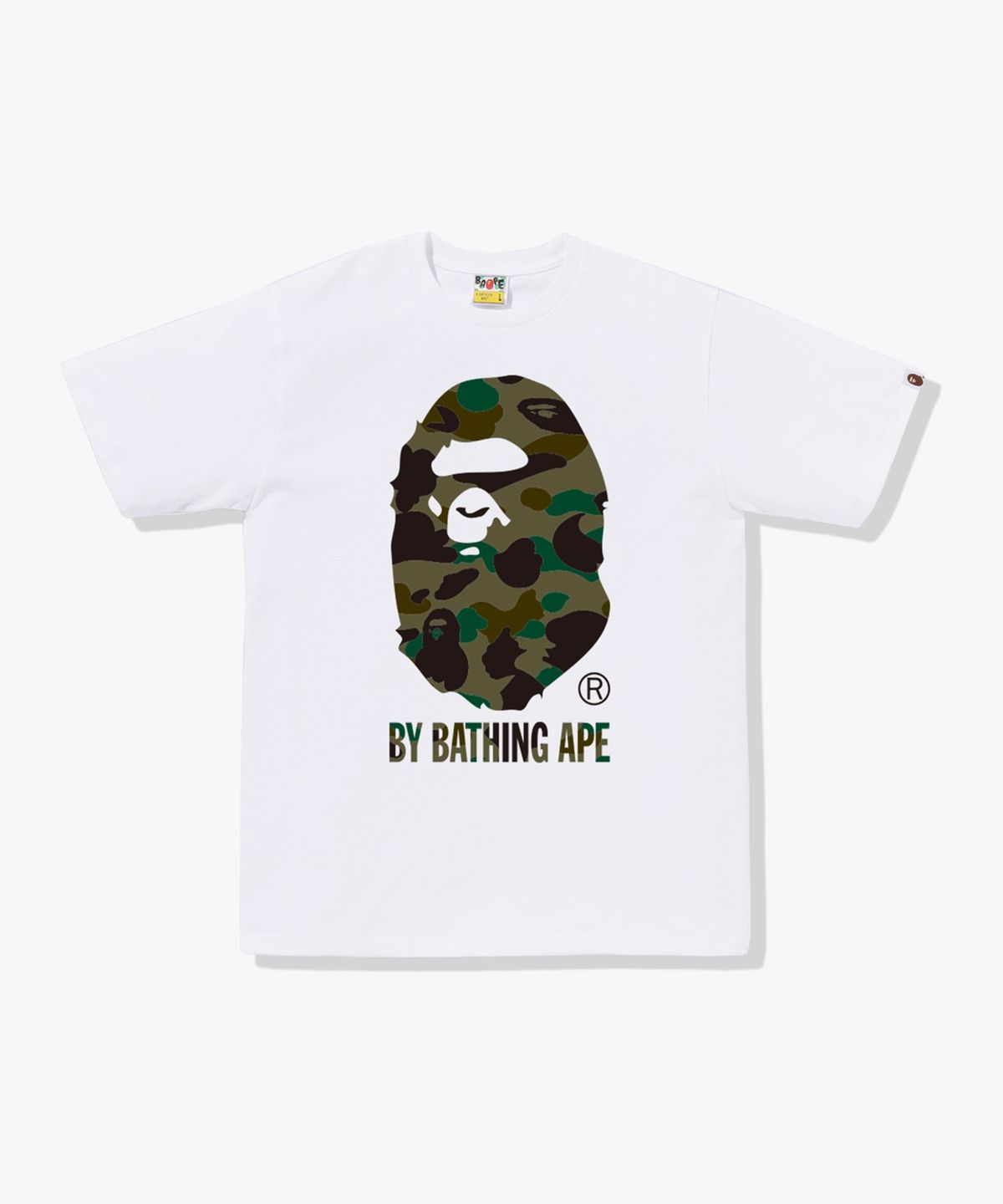 베이프(BAPE) 퍼스트 카모 BY BATHING APE 티셔츠(M) WHITE/GREEN