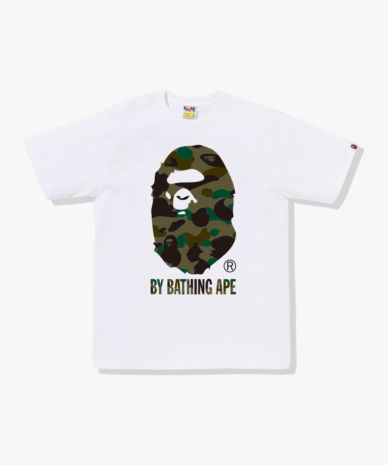 퍼스트 카모 BY BATHING APE 티셔츠(M) WHITE/GREEN