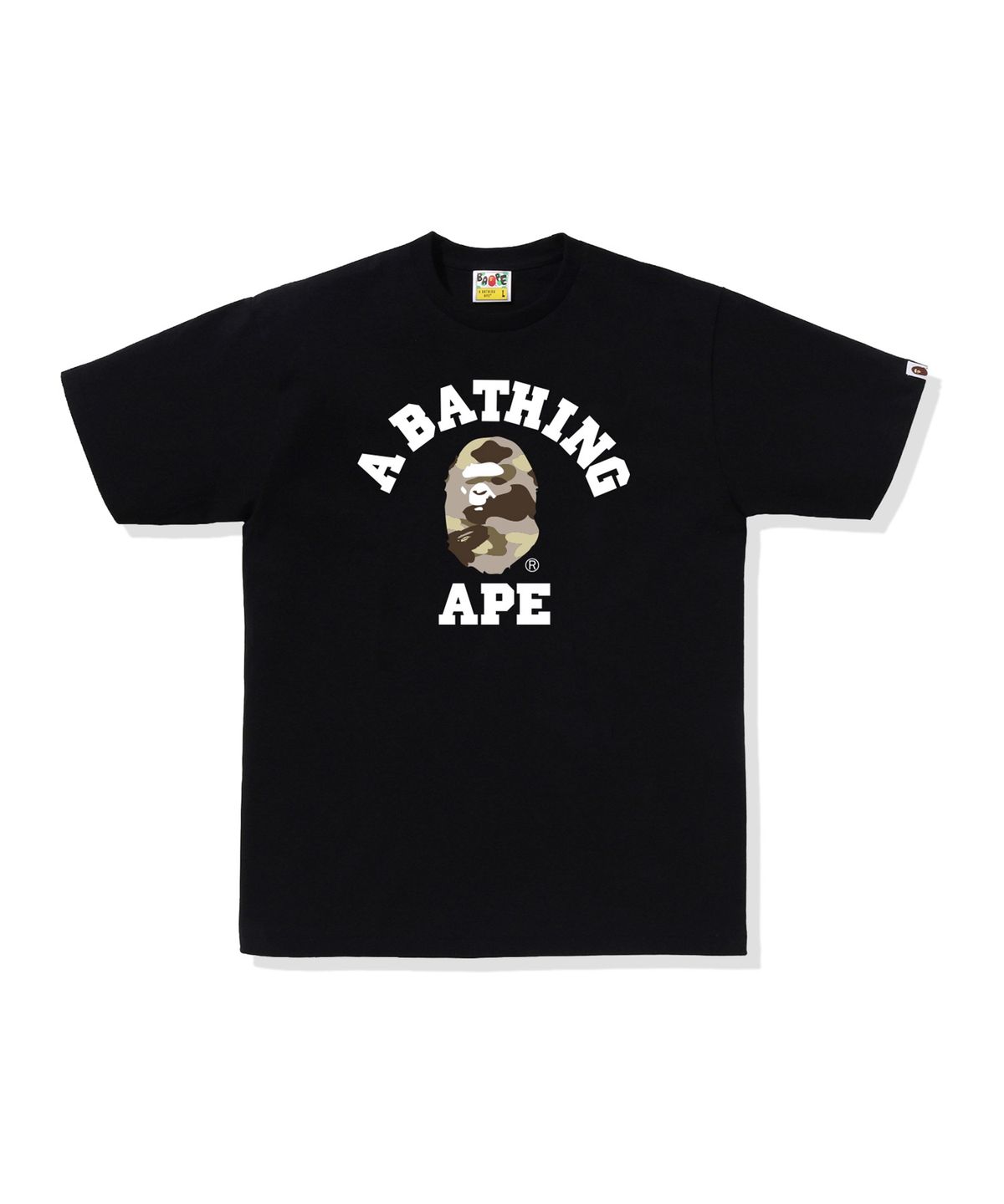 베이프(BAPE) 컬러 카모 콜리지 티셔츠(M) BLACK/BROWN
