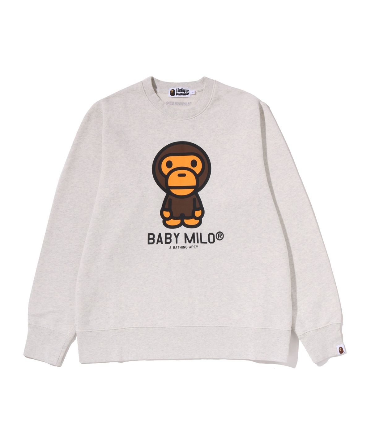 베이프(BAPE) 헤비 워시드 크루넥 스웨트셔츠(M) GRAY