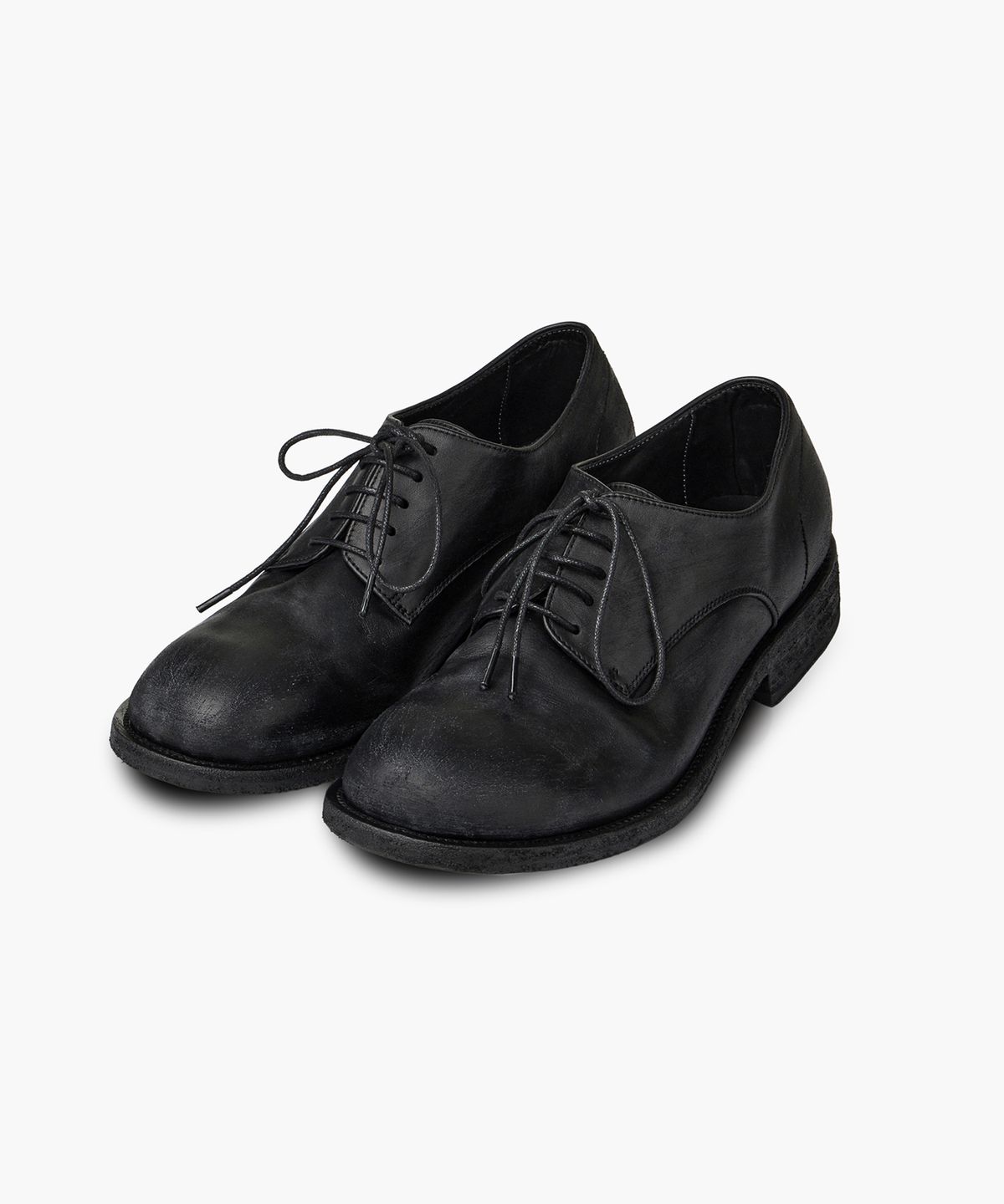 마지셔우드(MARGESHERWOOD) DISTRESSED DERBY SHOES_black