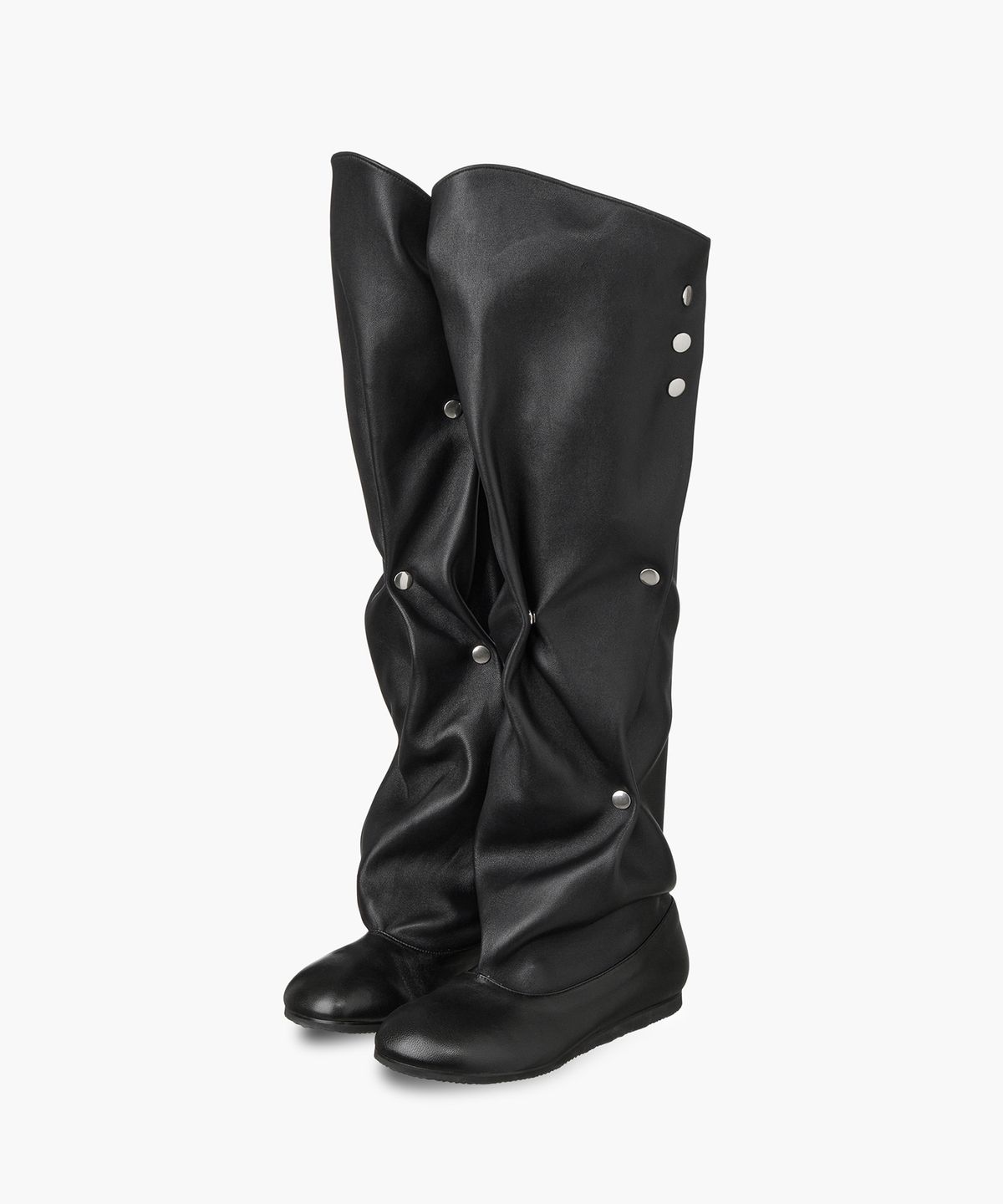 마지셔우드(MARGESHERWOOD) SNAP STRETCH HIGH BOOTS_black