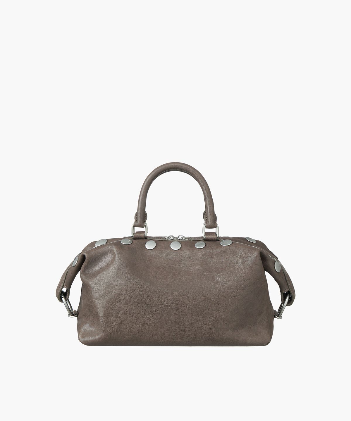 마지셔우드(MARGESHERWOOD) DUMPLING STUD MINI_taupe washed nappa