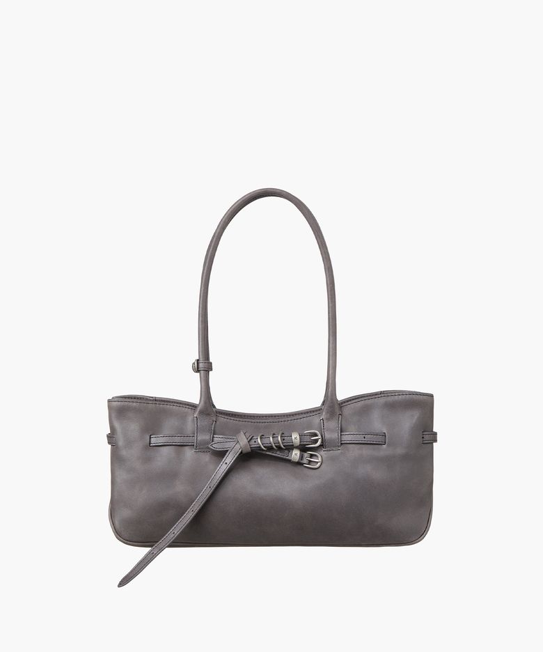 GRANDMA USED SHOULDER BAG_mauve pull-up