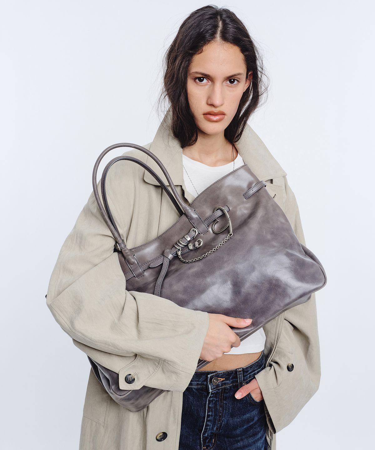 마지셔우드(MARGESHERWOOD) GRANDMA USED BAG XL_mauve pull-up