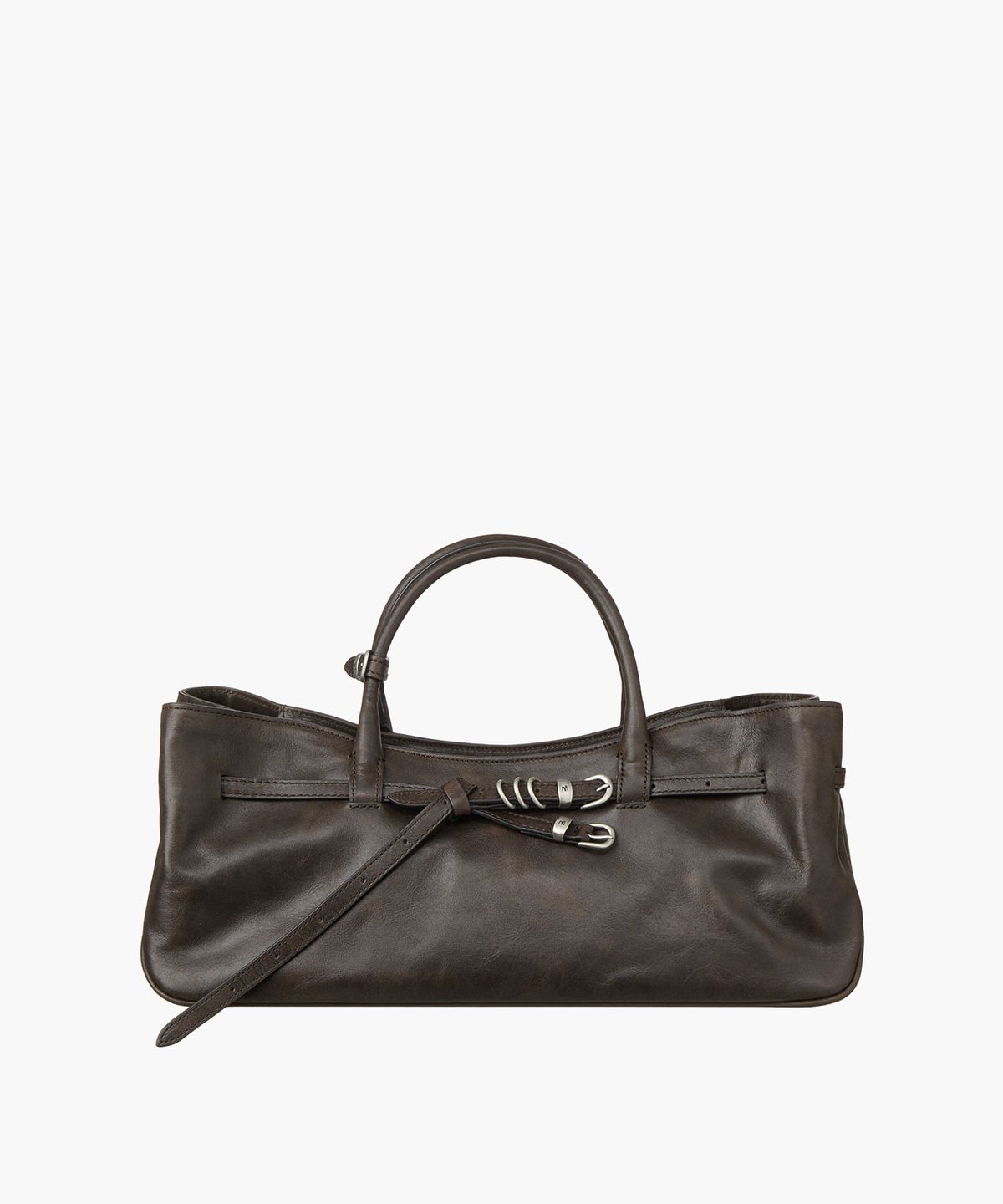 마지셔우드(MARGESHERWOOD) GRANDMA USED BAG_sepia pull-up