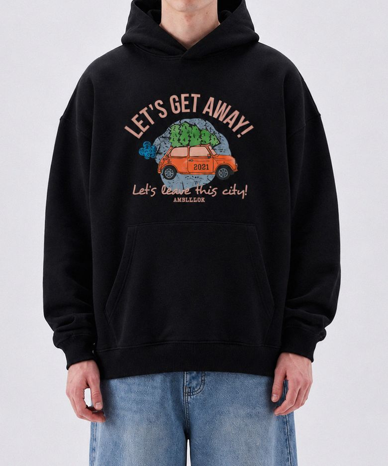 후디드 스웨트셔츠 GET AWAY  (3color)