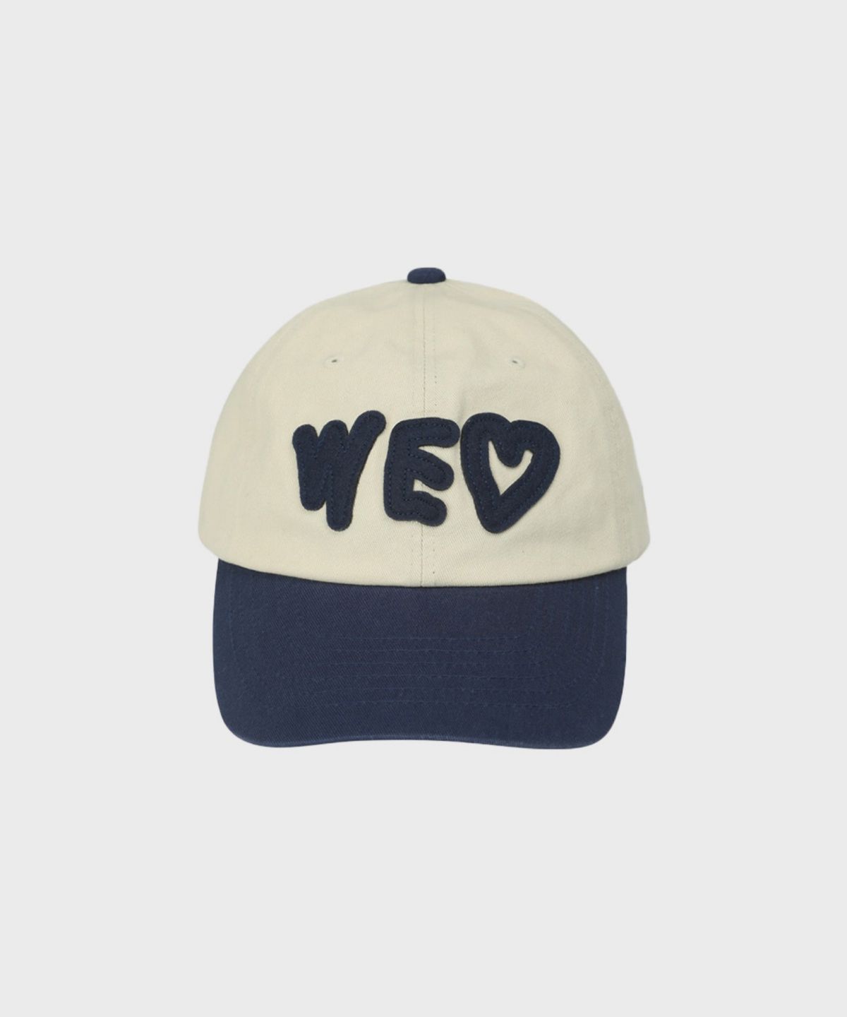 오울(OOOWL) CAP FELT WE LOVE IVORY NAVY