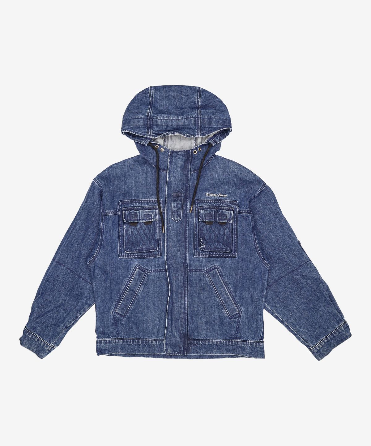 웰빙익스프레스(WELLBEING EXPRESS) Hooded Denim Jacket Indigo Blue M