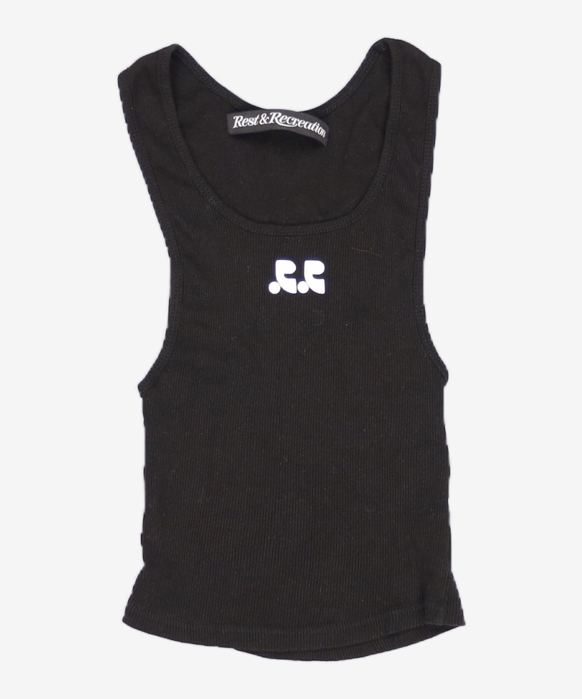 레스트앤레크레이션(REST&RECREATION) RR LOGO SHORT TANK TOP BLACK ONESIZE