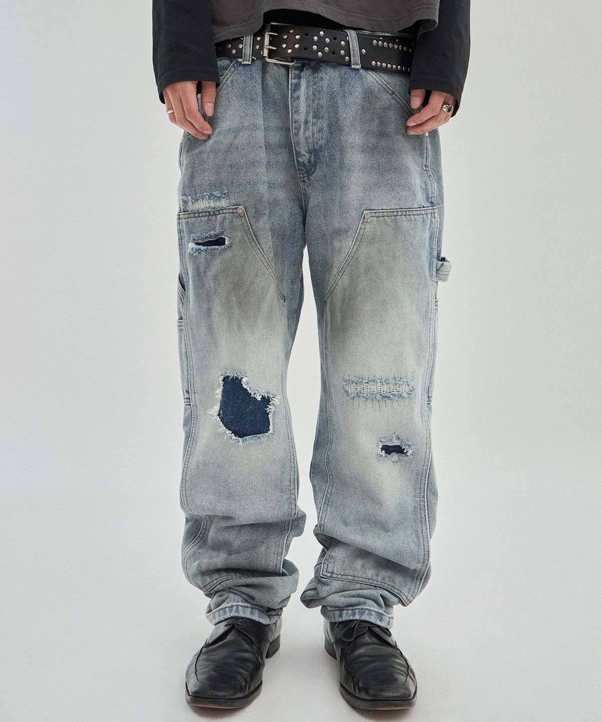 스웨이드(SUADE) REGULAR DOUBLE KNEE PANTS [BLUE]