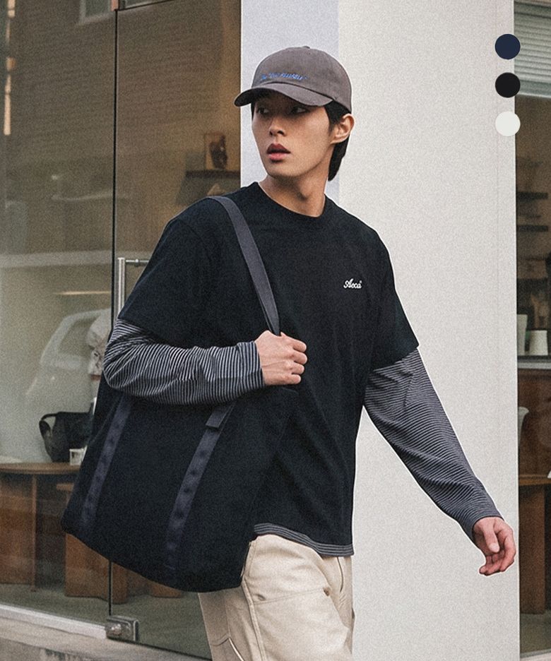 AECA STRIPE LAYERED LONG SLEEVE (3color)