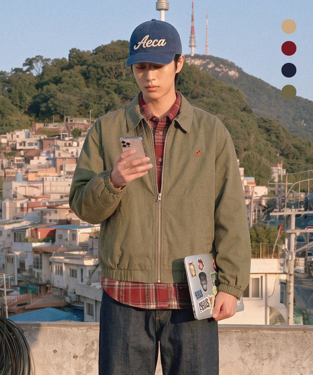 에이카화이트(AECA) AECA WASHED CLOVER BAYPORT JACKET (4color)