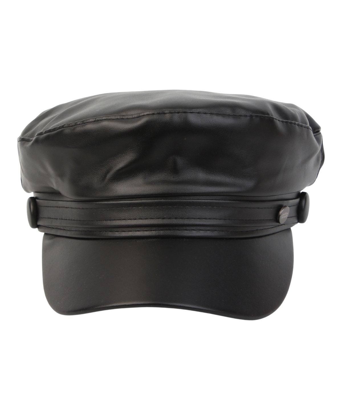 유니버셜 케미스트리(UNIVERSAL CHEMISTRY) Leather Line Logo Black Marine Cap 가죽마린캡