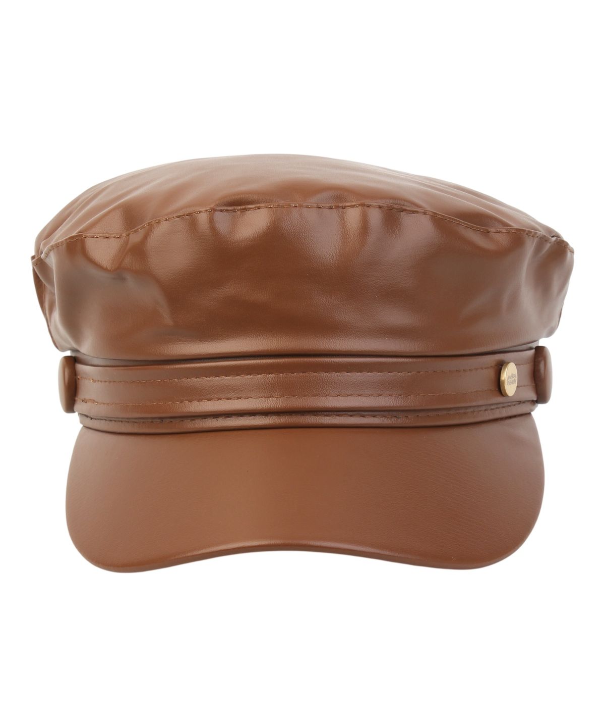 유니버셜 케미스트리(UNIVERSAL CHEMISTRY) Leather Line Logo Brown Marine Cap 가죽마린캡