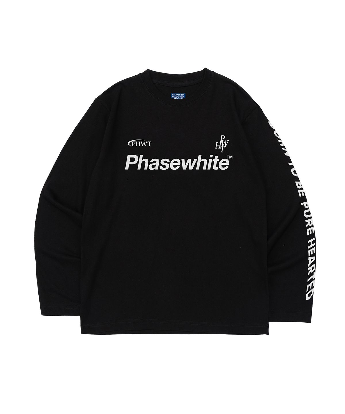 페이즈화이트(PHASEWHITE) SIDE LETTERING LONG SLEEVES_BLACK / 8802026-LT01