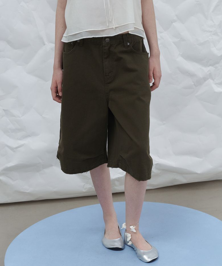 Bermuda khaki cargo pants - khaki